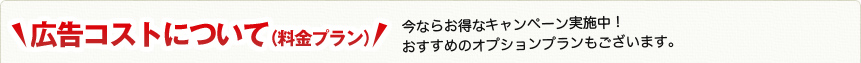 広告コストについて（料金プラン）